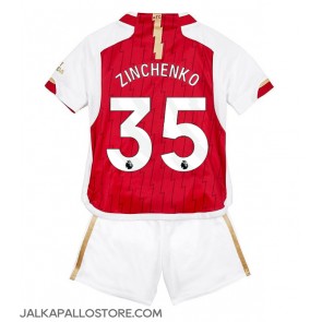 Arsenal Oleksandr Zinchenko #35 Kotipaita Lapsille 2023-24 Lyhythihainen (+ shortsit)